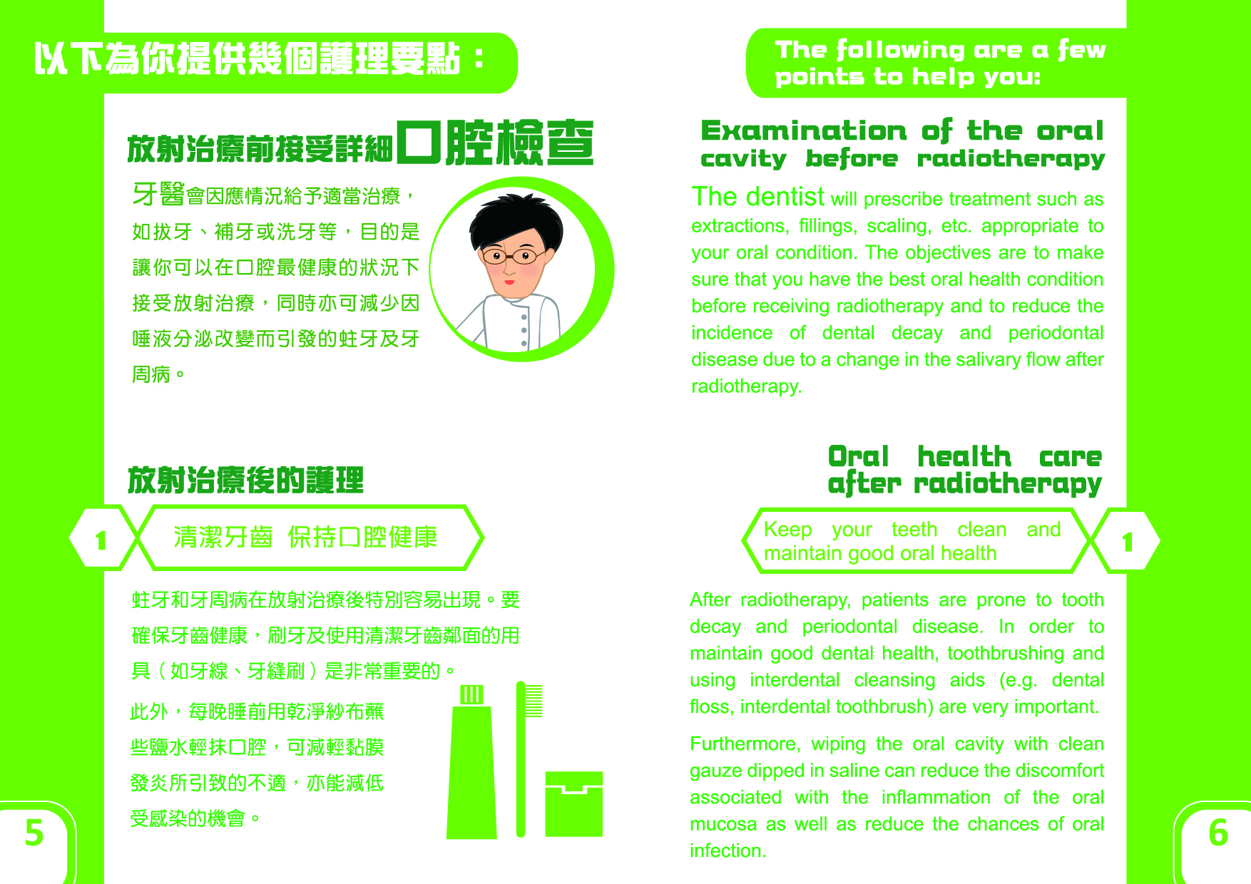 The Oral Health Care Before and After Radiotherapy (Page 5 & 6)